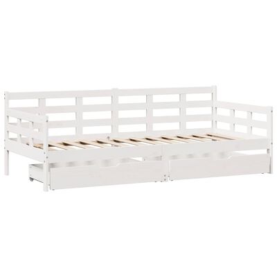 vidaXL Dormeuse con Cassetti Bianca 80x200 cm Legno Massello di Pino