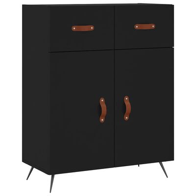 vidaXL Credenza Nera 69,5x34x90 cm in Legno Multistrato