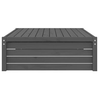 vidaXL Poggiapiedi da Giardino 120x80 cm Legno Massello di Pino Grigio