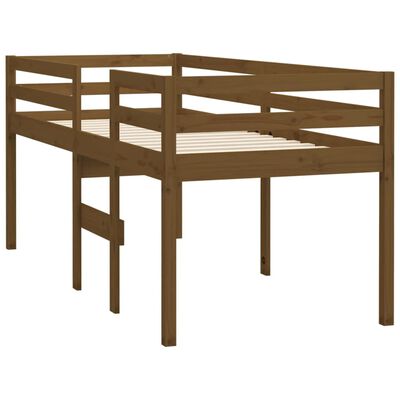 vidaXL Letto a Soppalco Ambra 80x200 cm in Legno Massello di Pino