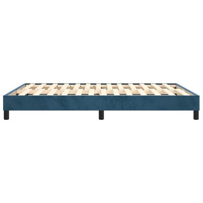 vidaXL Giroletto senza Materasso Blu Scuro 140x190 cm in Velluto