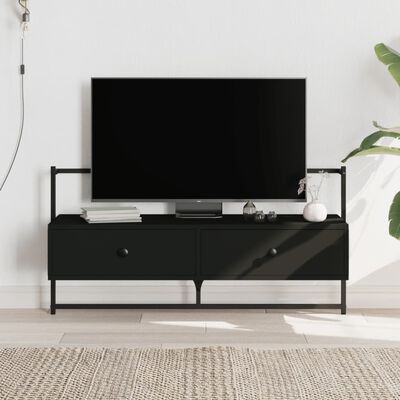 vidaXL Mobile TV a Muro Nero 100,5x30x51 cm in Legno Multistrato