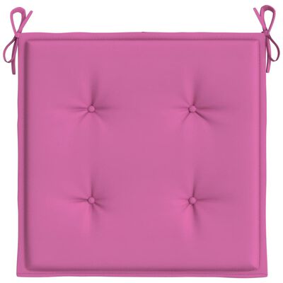 vidaXL Cuscini per Sedia 4 pz Rosa 40x40x3 cm in Tessuto