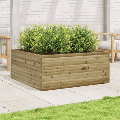 vidaXL Fioriera da Giardino 110x110x46 cm in Legno di Pino Impregnato