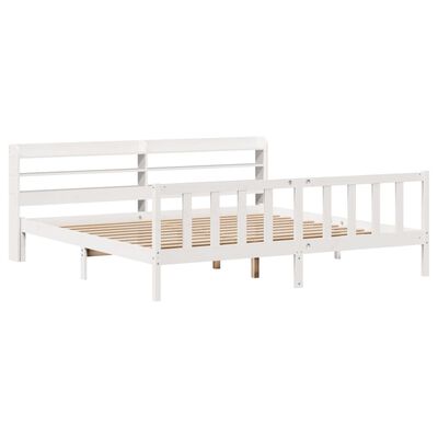 vidaXL Letto senza Materasso Bianco 180x200 cm Legno Massello di Pino