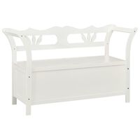 vidaXL Panca Bianca 107x45x75,5 cm Legno Massello di Abete