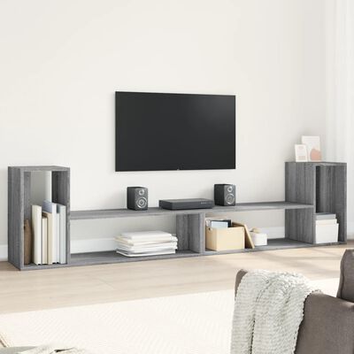 vidaXL Mobili TV 2 pz Grigio Sonoma 100x30x50 cm in Legno Multistrato