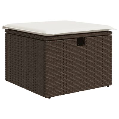 vidaXL Set Divano da Giardino 6 pz con Cuscini Marrone in Polyrattan