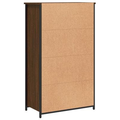 vidaXL Credenza Rovere Marrone 62x32x103,5 cm in Legno Multistrato