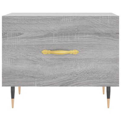 vidaXL Tavolino da Salotto Grigio Sonoma 50x50x40 cm Legno Multistrato