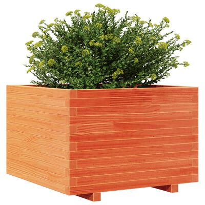 vidaXL Fioriera Giardino Marrone Cera 70x70x49,5cm Legno Massello Pino