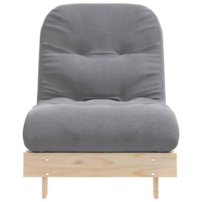 vidaXL Divano Letto Futon con Materasso 70x206x11 Legno Massello Pino