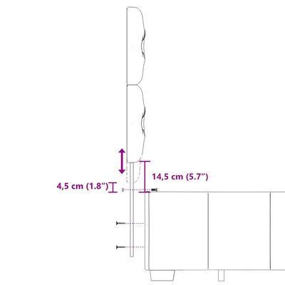 vidaXL Giroletto a Molle con Materasso Nero 140x200 cm in Tessuto