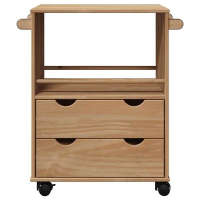 vidaXL Carrello da Cucina OTTA 59x45x80 cm in Legno Massello di Pino