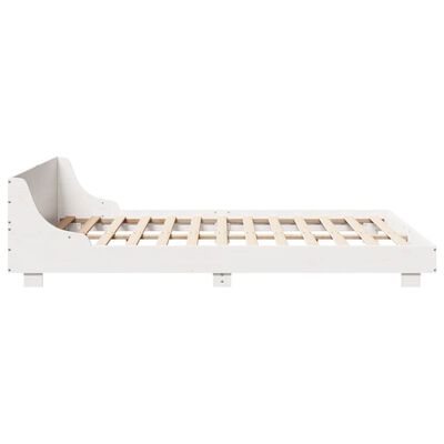 vidaXL Letto senza Materasso Bianco 150x200 cm Legno Massello di Pino