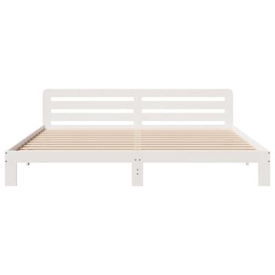 vidaXL Letto senza Materasso Bianco 180x200 cm Legno Massello di Pino