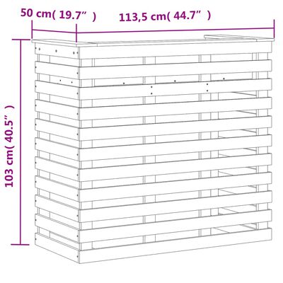 vidaXL Tavolo da Bar da Esterno 113,5x50x103 cm Legno Massello Douglas