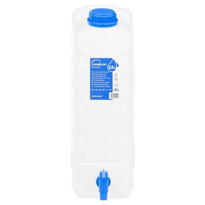 vidaXL Contenitore Acqua con Rubinetto Trasparente 20 L in Plastica