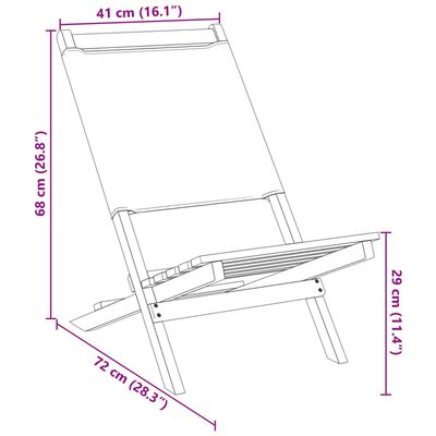 vidaXL Sedie da Giardino Pieghevoli 4pz Bianco Crema Tessuto e Legno