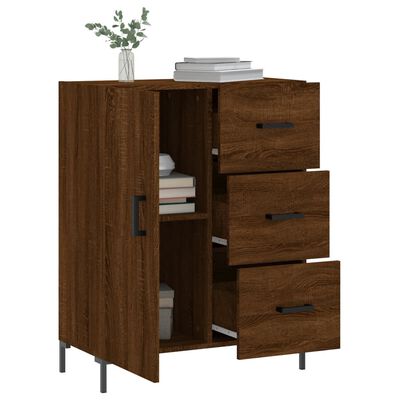 vidaXL Credenza Rovere Marrone 69,5x34x90 cm in Legno Multistrato