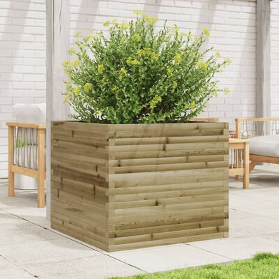 vidaXL Fioriera da Giardino 80x80x68,5 cm in Legno di Pino Impregnato