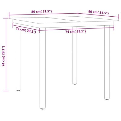 vidaXL Set da Pranzo da Giardino 5 pz Nero