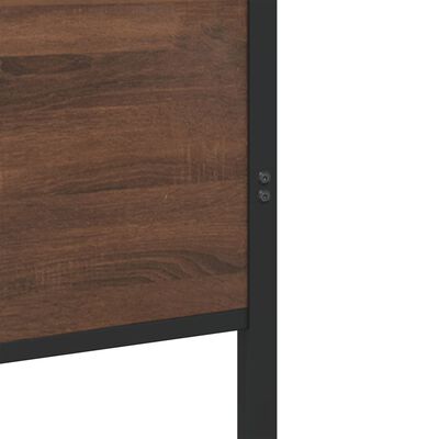 vidaXL Giroletto senza Materaso in Metallo Rovere Marrone 183x213 cm