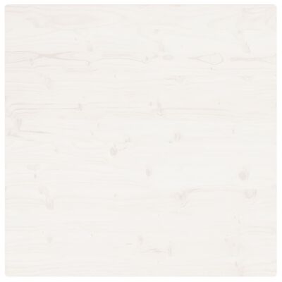 vidaXL Piano Tavolo Bianco 90x90x2,5cm Legno Massello di Pino Quadrato