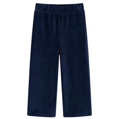 Pantaloni da Bambino in Velluto a Coste Blu Marino 92