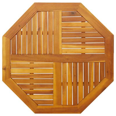 vidaXL Piano per Tavolo 90x90x2,2 cm Ottagonale Legno Massello Acacia