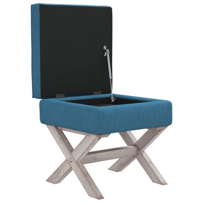 vidaXL Sgabello Portaoggetti Blu 45x45x49 cm in Velluto