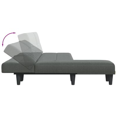 vidaXL Divano Letto a L Grigio Scuro 255x140x70 cm in Tessuto