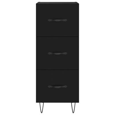 vidaXL Credenza Nero 34,5x34x90 cm in Legno Multistrato