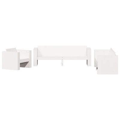 vidaXL Set Salotto da Giardino 2 pz Bianco in Legno Massello di Pino