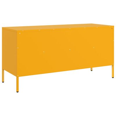 vidaXL Mobile TV Giallo Senape 100,5x39x50,5 cm in Acciaio