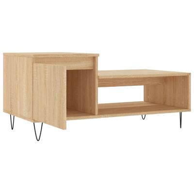 vidaXL Tavolino da Salotto Rovere Sonoma 100x50x45cm Legno Multistrato