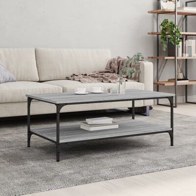 vidaXL Tavolino da Salotto Grigio Sonoma 100x55x40cm Legno Multistrato