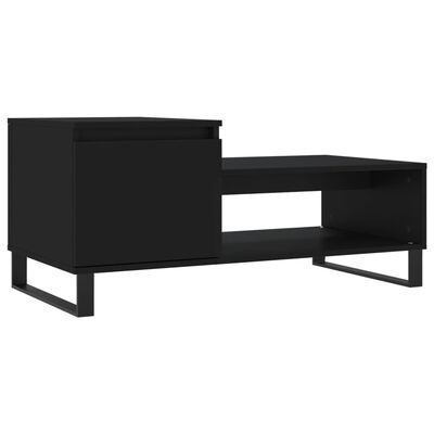 vidaXL Tavolino da Salotto Nero 100x50x45 cm in Legno Multistrato