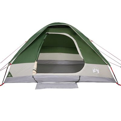 vidaXL Tenda da Campeggio a Cupola per 4 Persone Verde Impermeabile