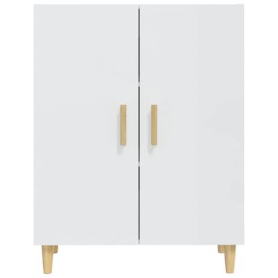 vidaXL Credenza Bianco Lucido 70x34x90 cm in Legno Multistrato