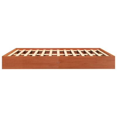 vidaXL Giroletto senza Materasso Marrone Cera 150x200 cm Legno di Pino