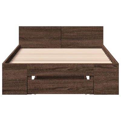 vidaXL Giroletto Cassetto Rovere Marrone 75x190 cm Legno Multistrato