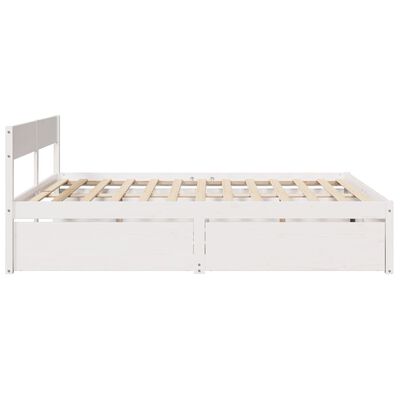 vidaXL Letto senza Materasso Bianco 180x200 cm Legno Massello di Pino