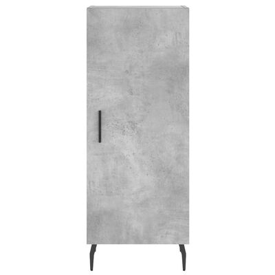 vidaXL Credenza Grigio Cemento 34,5x34x180 cm in Legno Multistrato