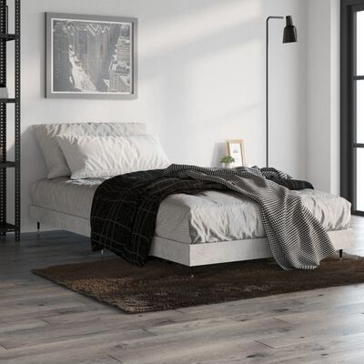 vidaXL Giroletto Grigio Cemento 90x190 cm in Legno Multistrato