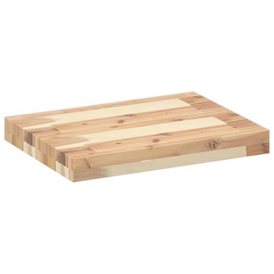 vidaXL Mensole da Parete 2 pz 60x30x4 cm Legno Acacia Non Trattato