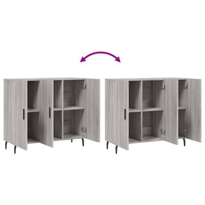 vidaXL Credenza Grigio Sonoma 90x34x80 cm in Legno Multistrato