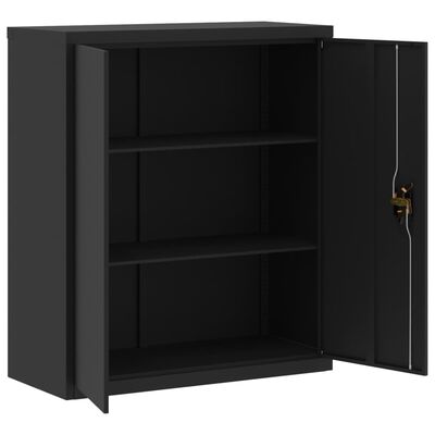 vidaXL Armadio Classificatore Nero 90x40x145 cm in Acciaio