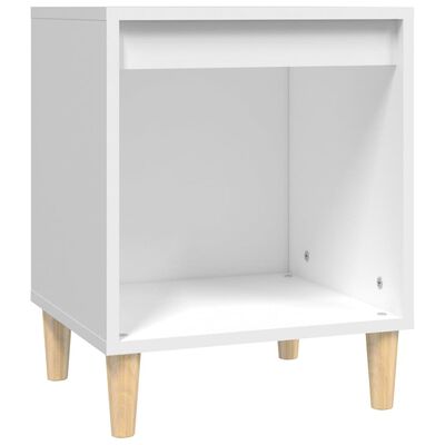 vidaXL Comodino Bianco 40x35x50 cm in Legno Multistrato