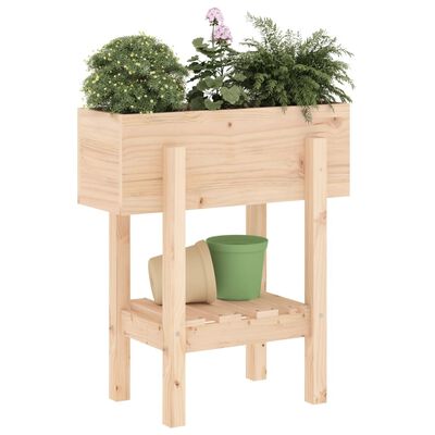 vidaXL Fioriera da Giardino 62x30x69 cm in Legno Massello di Pino